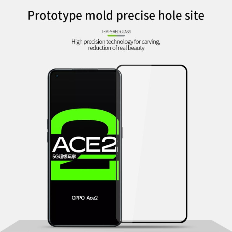 For OPPO Ace2 PINWUYO 9H 2.5D Full Screen Tempered Glass Film(Black) - OPPO Tempered Glass by PINWUYO | Online Shopping South Africa | PMC TechLife | Buy Now Pay Later Mobicred