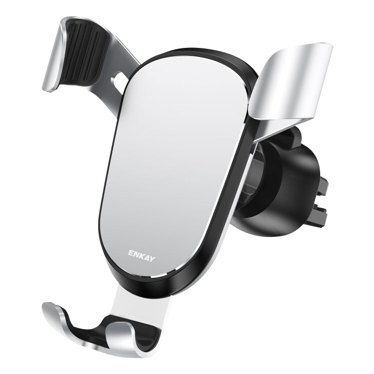 ENKAY ENK-CM101 Automatic Induction Gravity Car Mount Rotation Car Air Vent Mount Phone Holder(Silver) - Car Holders by ENKAY | Online Shopping South Africa | PMC Jewellery