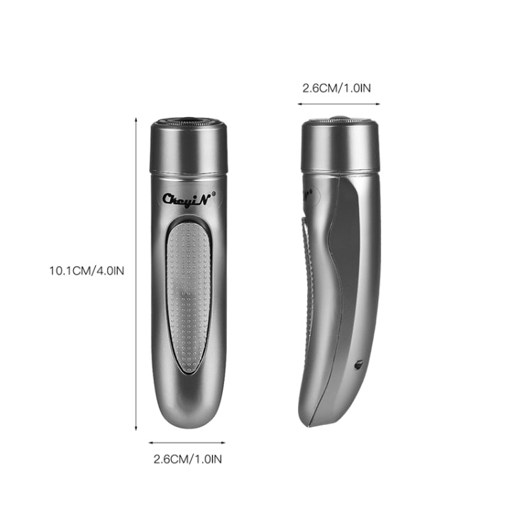 Mini USB Rechargeable Electric Razor Self-service Hair Clipper Shaver(Grey) - Electric Shavers by PMC Jewellery | Online Shopping South Africa | PMC Jewellery