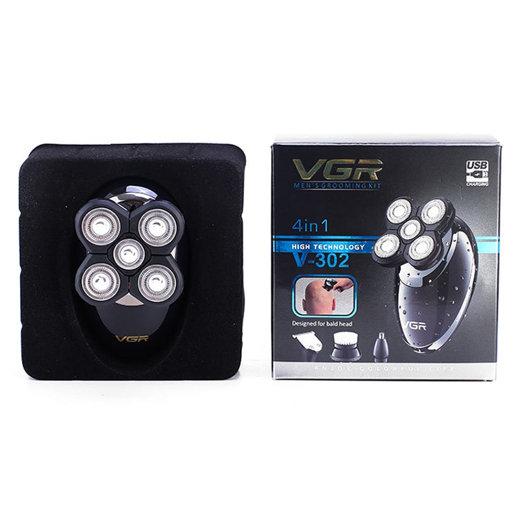 VGR V-302 5W 4 in 1 USB Multi-function Electric Shaver, Plug Type: EU Plug - Electric Shavers by VGR | Online Shopping South Africa | PMC Jewellery