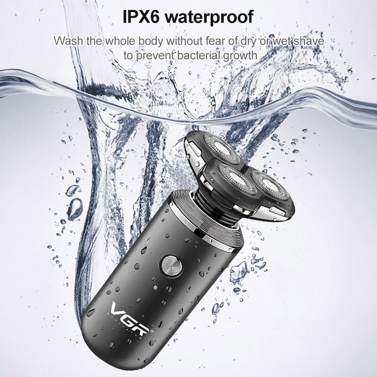 VGR V-317 5W USB Omnidirectional Three-dimensional Floating Three-network Electric Shaver - free shipping - PMC TechLife - Order now!