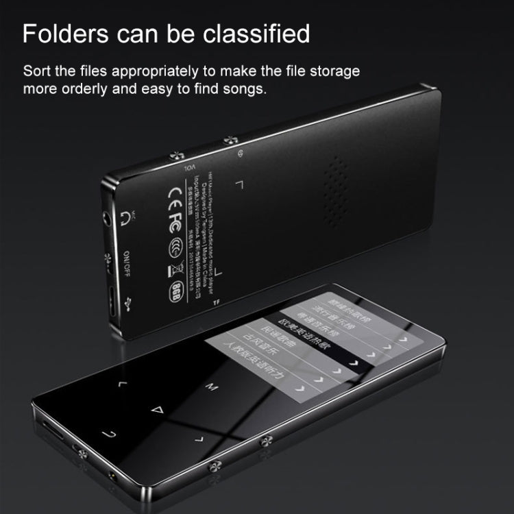 X2 16GB 1.8 inch Touch Screen Metal Bluetooth MP3 MP4 Hifi Sound Music Player (Black) - free shipping - PMC TechLife - Order now!