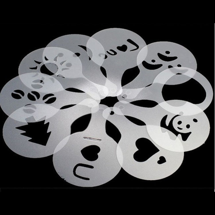 32 PCS Coffee Stencil Filter Coffee Maker Cappuccino Mold Templates Strew Flowers Pad Spray Art Baking Tools - free shipping - PMC TechLife - Order now!