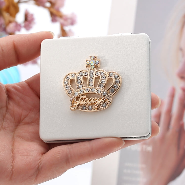 Rhinestone Crown Small Mirror Folding Portable Cosmetic Mirror Flip Double Mirror - Mirror by PMC Jewellery | Online Shopping South Africa | PMC Jewellery