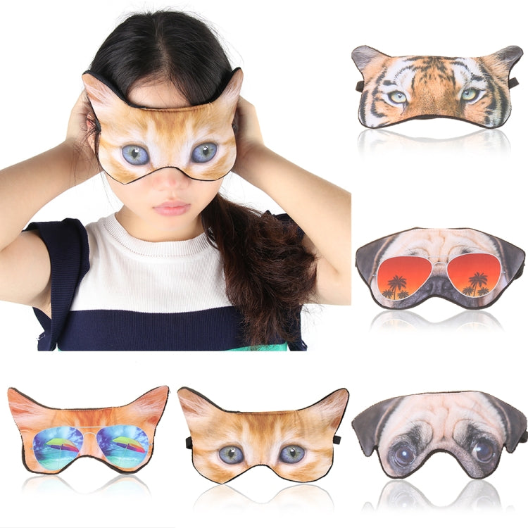 3D Eye Mask Shading Sleeping Cartoon Animal Printed Eye Mask(Glasses Dog) - Eye Masks by PMC Jewellery | Online Shopping South Africa | PMC Jewellery