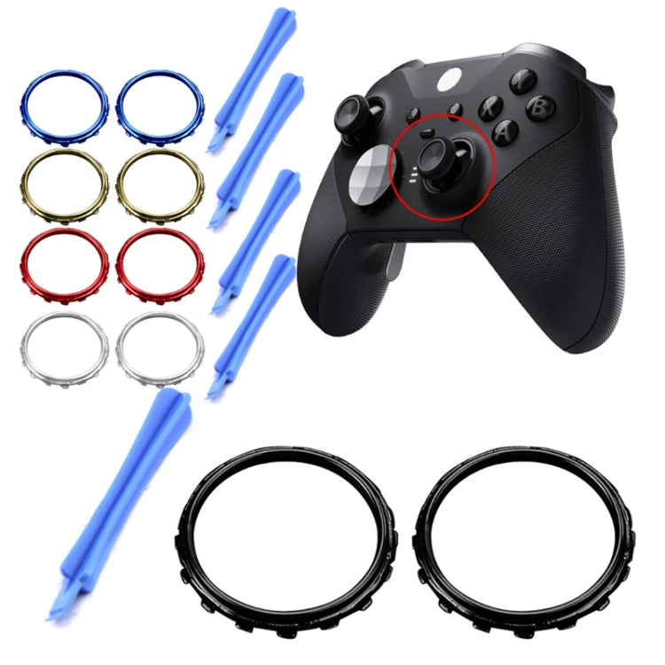 For Xbox One Elite 5pairs 3D Replacement Ring + Screwdriver Handle Accessories, Colour:Blue Plating - XBOX Spare Parts by PMC TechLife | Online Shopping South Africa | PMC TechLife