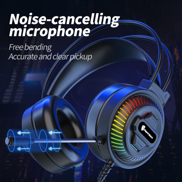 PANTSAN PSH-400 USB Computer Head-Mounted Luminous RGB Wired Headset, Specification:7.1 USB - Multimedia Headset by PANTSAN | Online Shopping South Africa | PMC TechLife | Buy Now Pay Later Mobicred