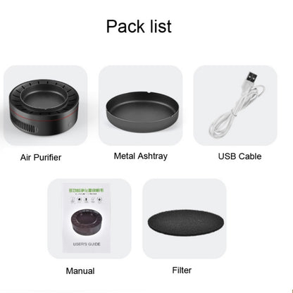 Multifunctional Ashtray Negative Ion Intelligent Air Purifier PM2.5 Home Car Smart Air Freshener Air Cleaner(Black) - Air Purifiers & Accessories by PMC Jewellery | Online Shopping South Africa | PMC Jewellery