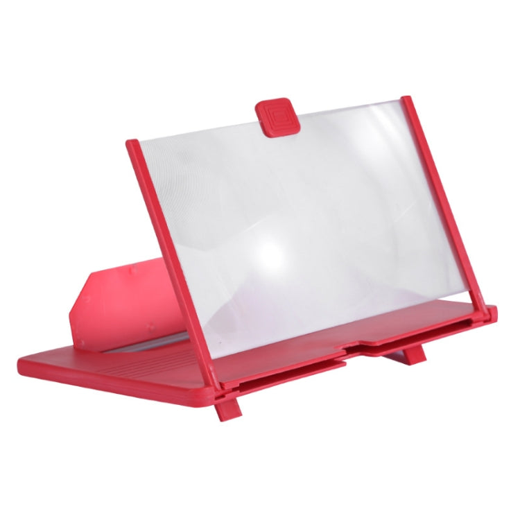 12 Inch Pull-Out Mobile Phone Screen Magnifier 3D Desktop Stand, Style:Blu-ray Model(Red) - Screen Magnifier by PMC Jewellery | Online Shopping South Africa | PMC Jewellery