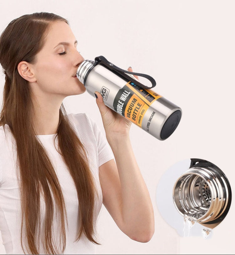 Outdoor Thermos Portable Large Capacity Insulated Cup, Capacity:1500ml(Silver) - free shipping - PMC TechLife - Order now!