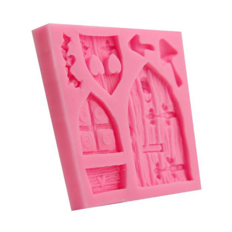 2 PCS Cartoon House Wooden Window Shape Silicone Candy Mold Fairy Tale Cake Decorating Tool - free shipping - PMC TechLife - Order now!