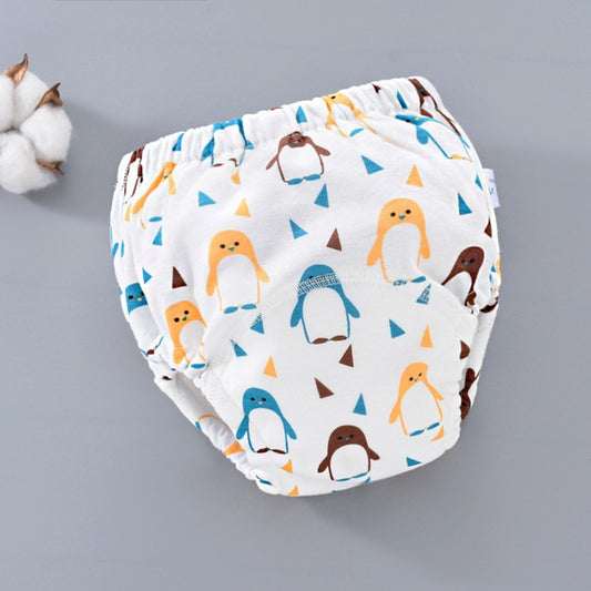 6 Layer Baby Diaper Waterproof  Reusable Cloth Diapers Baby Cotton Training  Underwear Pants Diaper M（6-12KG）(Penguin) - Children Underwear by PMC Jewellery | Online Shopping South Africa | PMC Jewellery