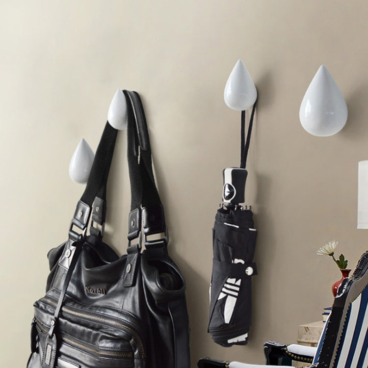 Creative Water Droplets Wall Hooks Home Decoration Resin Mural 3D Coat Hook Single Hooks Wall Hanger, Size:Small Size(White) - Shelf & Hooks by PMC TechLife | Online Shopping South Africa | PMC TechLife | Buy Now Pay Later Mobicred