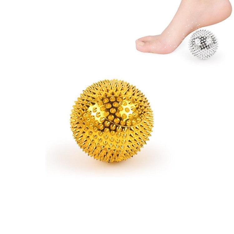 1 Pair Magnetic Massage Ball Relax Muscle Finger Plantar Pressure Massage Stab Ball, Size:3.2cm(Gold) - Massage & Relaxation by PMC Jewellery | Online Shopping South Africa | PMC Jewellery