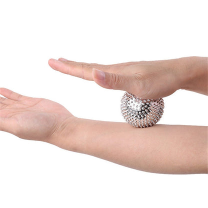 1 Pair Magnetic Massage Ball Relax Muscle Finger Plantar Pressure Massage Stab Ball, Size:4.7cm(Silver) - Massage & Relaxation by PMC Jewellery | Online Shopping South Africa | PMC Jewellery