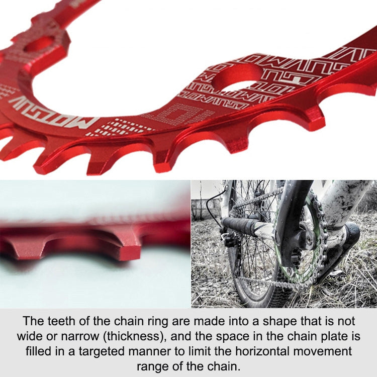 MOTSUV Narrow Wide Chainring MTB  Bicycle 104BCD Tooth Plate Parts(Purple) - Bicycle Brake Parts by MOTSUV | Online Shopping South Africa | PMC TechLife | Buy Now Pay Later Mobicred