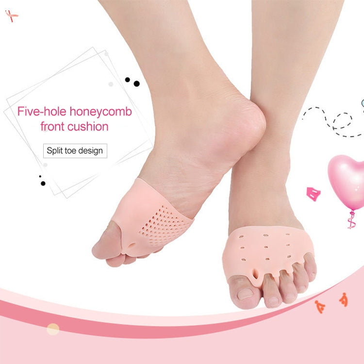 1 Pair SEBS Five-hole Honeycomb Hallux Valgus Toe Correction Front Pad(Skin Color) - Corrector by PMC Jewellery | Online Shopping South Africa | PMC Jewellery