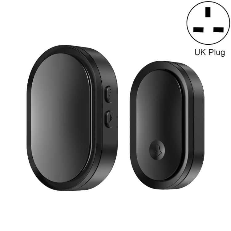 CACAZI A99 Home Smart Remote Control Doorbell Elderly Pager, Style:UK Plug(Black) - Wireless Doorbell by CACAZI | Online Shopping South Africa | PMC TechLife | Buy Now Pay Later Mobicred