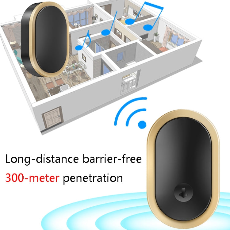 CACAZI A99 Home Smart Remote Control Doorbell Elderly Pager, Style:UK Plug(Black) - Wireless Doorbell by CACAZI | Online Shopping South Africa | PMC TechLife | Buy Now Pay Later Mobicred