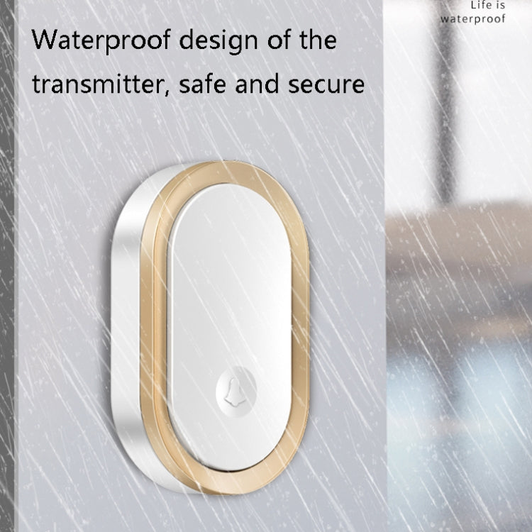 CACAZI A99 Home Smart Remote Control Doorbell Elderly Pager, Style:UK Plug(Black) - Wireless Doorbell by CACAZI | Online Shopping South Africa | PMC TechLife | Buy Now Pay Later Mobicred