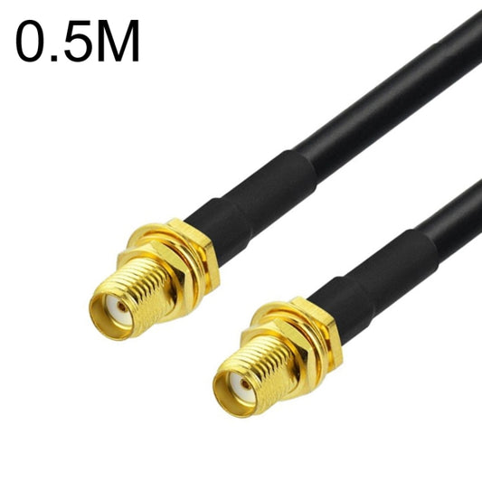 SMA Female To SMA Female RG58 Coaxial Adapter Cable, Cable Length:0.5m - Connectors by PMC Jewellery | Online Shopping South Africa | PMC Jewellery