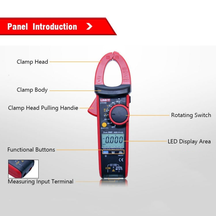 UNI-T UT216C 600A Digital Clamp Meter AC DC Voltage Detector - free shipping - PMC TechLife - Order now!
