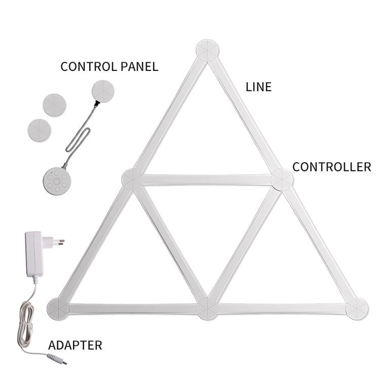 JSK-P22 Smart RGB Mosaic Light Rhythm Light Support Amazon Alexa / Google Assistant /DuerOS UK Plug(White) - Novelty Lighting by PMC TechLife | Online Shopping South Africa | PMC TechLife