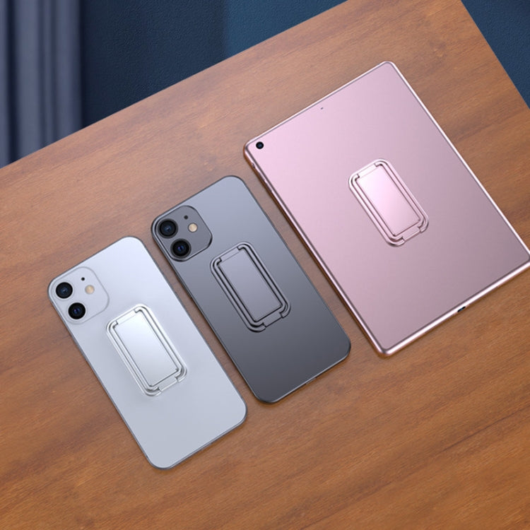 Metal Car Mobile Phone Folding Bracket Ring Buckle Paste Bracket,Style: Square(Black) - Ring Holder by PMC TechLife | Online Shopping South Africa | PMC TechLife