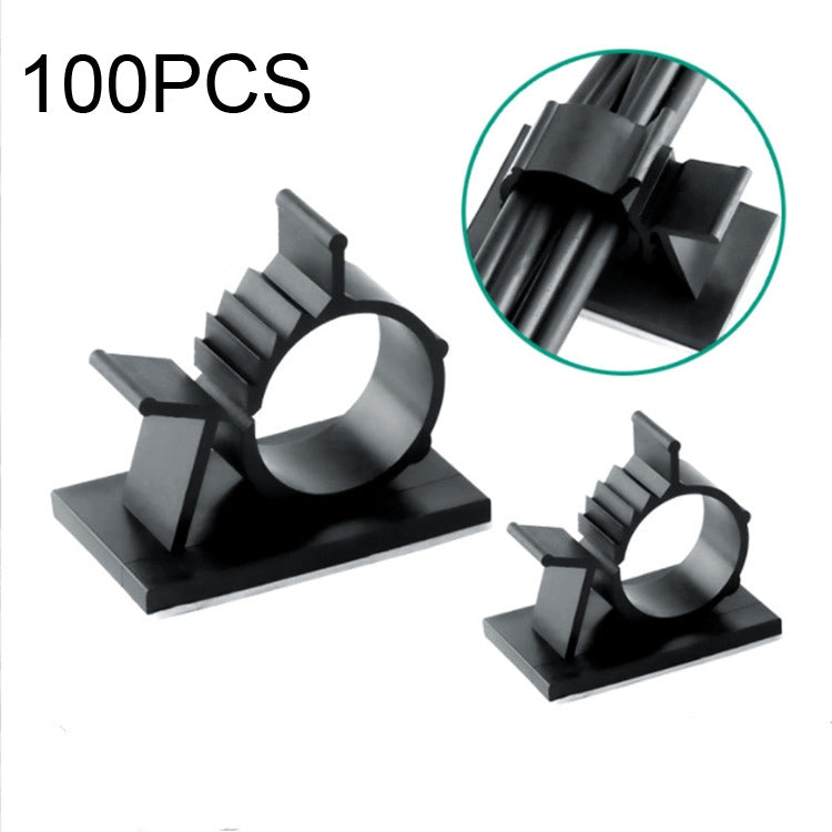 100 PCS Y-1013 Adjustable Self-Adhesive Wire Fixing Cable Organizer (Black) - Cable Organizer by null | Online Shopping South Africa | PMC TechLife | Buy Now Pay Later Mobicred