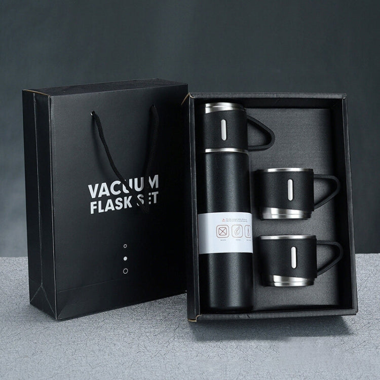 500ml 304 Stainless Steel Thermos Cup Portable Business Tea Cup,Spec: Gift Box Set(Black) - free shipping - PMC TechLife - Order now!