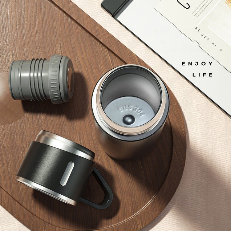 500ml 304 Stainless Steel Thermos Cup Portable Business Tea Cup,Spec: Gift Box Set(Black) - free shipping - PMC TechLife - Order now!