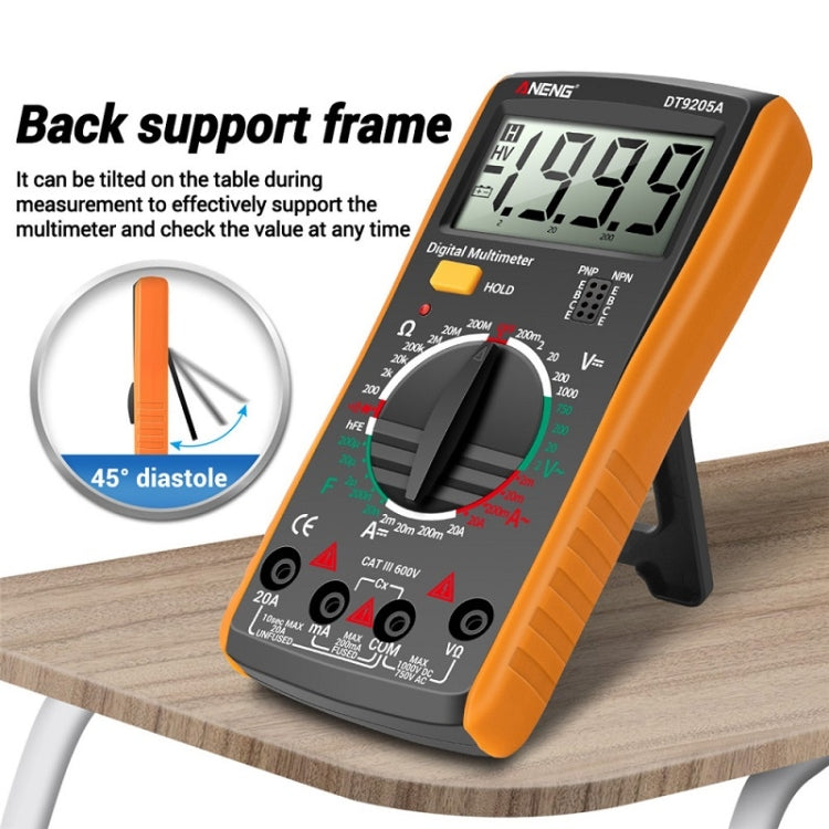 ANENG Automatic High-Precision Intelligent Digital Multimeter, Model:DT9205A HOLD Key(Red) - free shipping - PMC TechLife - Order now!