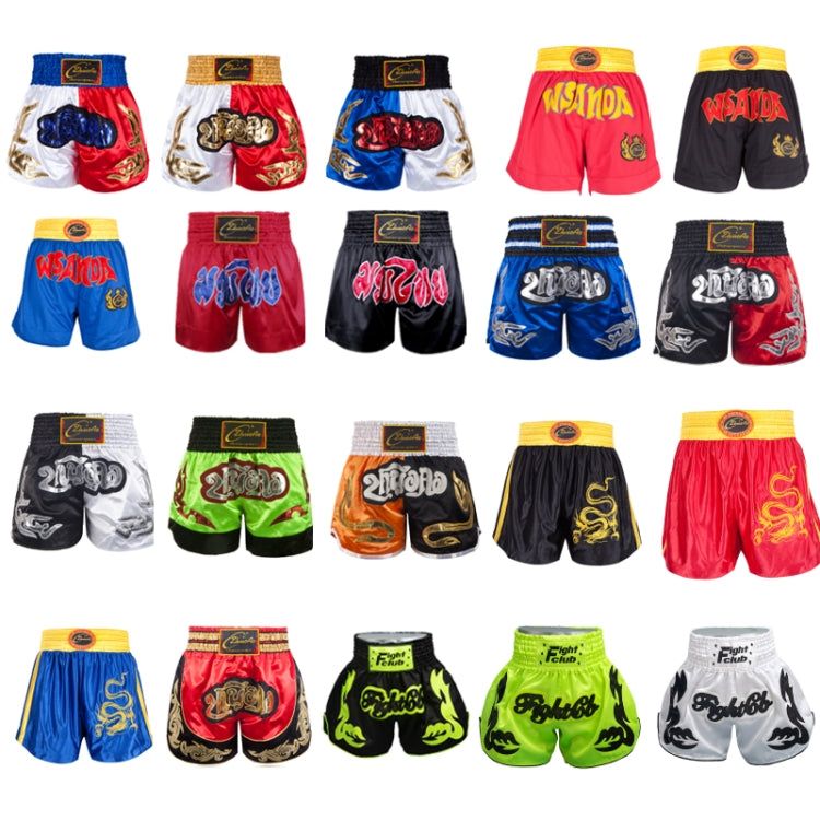 ZhuoAo Muay Thai/Boxing/Sanshou/Fighting Shorts for Men and Women, Size:XXL(Yellow Waist Stitching) - Sportswear by ZhuoAo | Online Shopping South Africa | PMC Jewellery