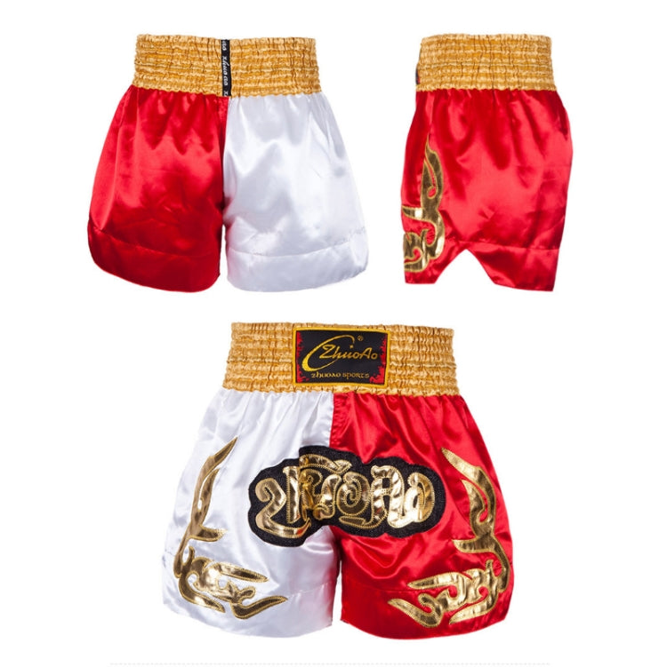 ZhuoAo Muay Thai/Boxing/Sanshou/Fighting Shorts for Men and Women, Size:XXXL(Quick Dry Sanda Red) - Sportswear by ZhuoAo | Online Shopping South Africa | PMC Jewellery | Buy Now Pay Later Mobicred