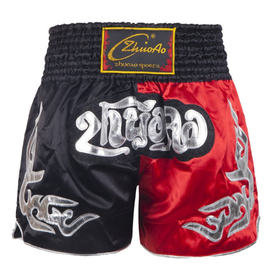 ZhuoAo Muay Thai/Boxing/Sanshou/Fighting Shorts for Men and Women, Size:XL(Classic Red Black) - Sportswear by ZhuoAo | Online Shopping South Africa | PMC Jewellery