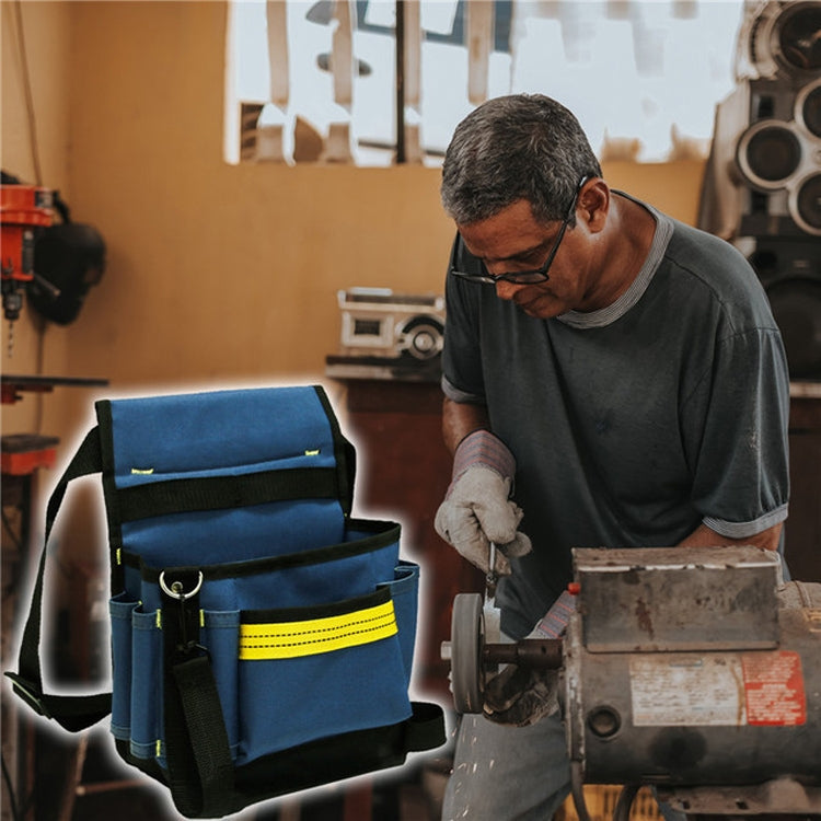 Electrician Maintenance Adjustable Multi-pocket Hardware Tool Belt Bag Multi-function Storage Bag(Blue) - free shipping - PMC TechLife - Order now!