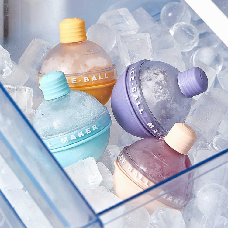 2PCS Home Whiskey Bulb Ice Ball Ice Cube Silicone Mold With Funnel(Sky Blue) - free shipping - PMC TechLife - Order now!