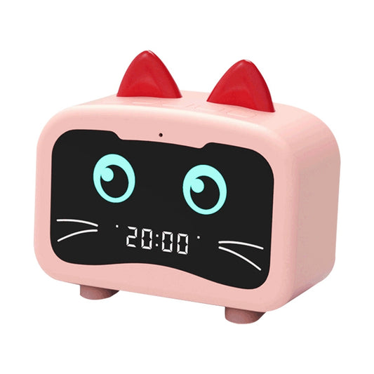 Creative Smart Wireless Mini Bluetooth Speaker Portable Computer Subwoofer Speaker with Alarm Clock(Cute Cat-Pink) - Mini Speaker by PMC Jewellery | Online Shopping South Africa | PMC Jewellery