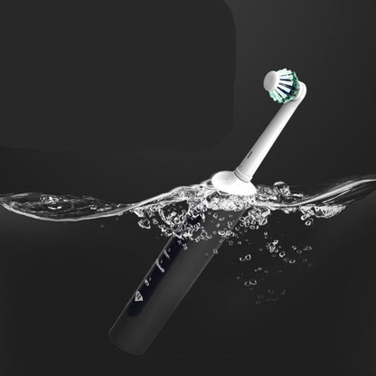 Wireless Rechargeable Waterproof Electric Toothbrush Rotary Brush Head(Black) - Toothbrushes by PMC Jewellery | Online Shopping South Africa | PMC Jewellery