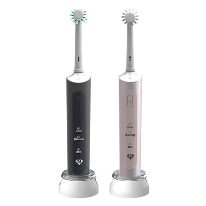 Wireless Rechargeable Waterproof Electric Toothbrush Rotary Brush Head(Black) - Toothbrushes by PMC Jewellery | Online Shopping South Africa | PMC Jewellery