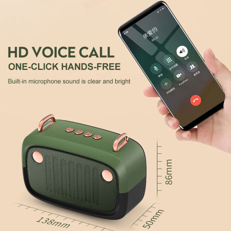 BS32D Wireless Bluetooth Speaker Cartoon Subwoofer Outdoor Card Portable Mini Speaker(Green) - Mini Speaker by PMC TechLife | Online Shopping South Africa | PMC TechLife