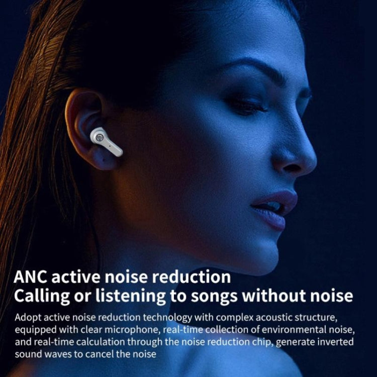 ANC PRO Touch 5.0TWS Master-slave Switch Wireless Bluetooth Headset Intelligent Noise Cancelling(White) - Bluetooth Earphone by PMC TechLife | Online Shopping South Africa | PMC TechLife