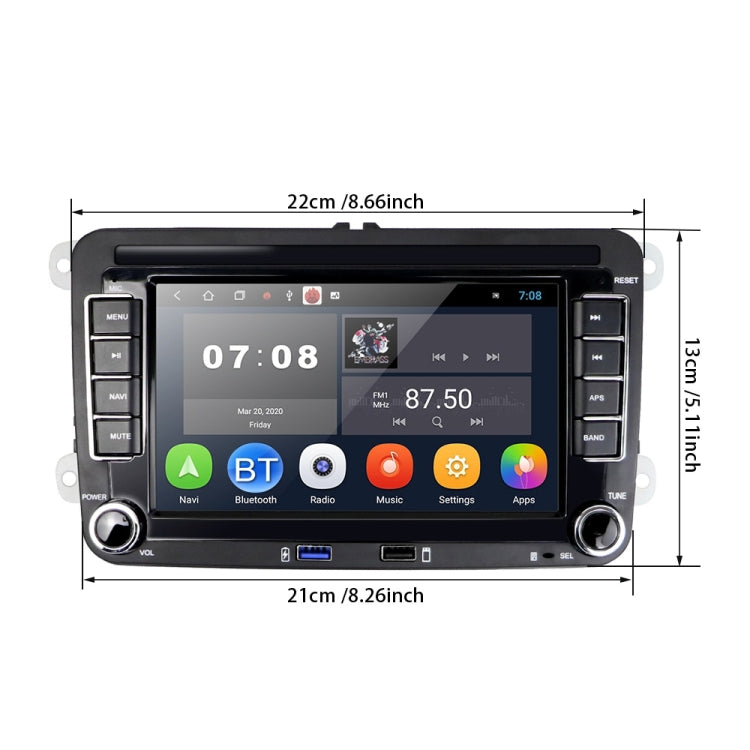 Suitable for Volkswagen 7-inch Car Multimedia Player Navigation Bluetooth Reversing Integrated Machine Android 10.0, Specification: 2+16G - free shipping - PMC TechLife - Order now!