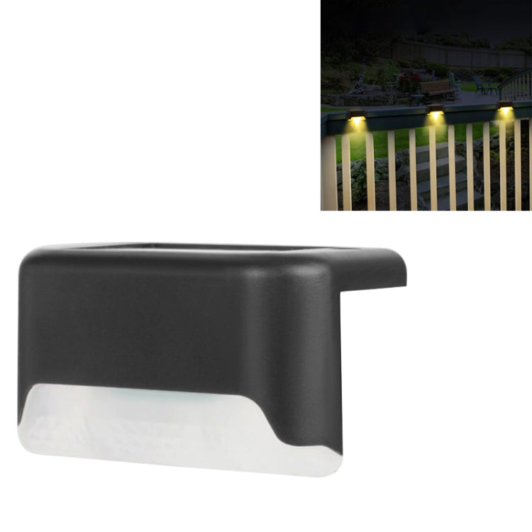 Solar Railing Light Staircase Light Outdoor Waterproof LED Step Light Garden Decoration Landscape Light, Warm White Light(Black) - free shipping - PMC TechLife - Order now!