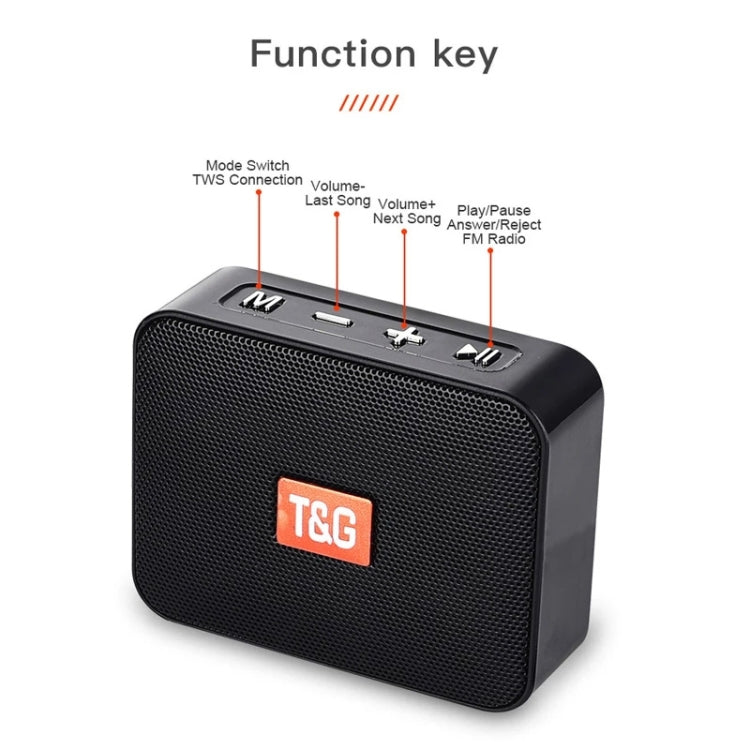 T&G TG166 Color Portable Wireless Bluetooth Small Speaker(Silver Gray) - Mini Speaker by T&G | Online Shopping South Africa | PMC TechLife