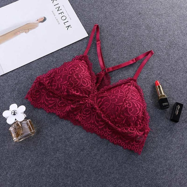 Camisole Female Wrapped Chest Tube Top Underwear Sexy Lace Gathered Base Bra with Chest Pad, Size:One Size(Red) - Ladies Underwear by PMC Jewellery | Online Shopping South Africa | PMC Jewellery