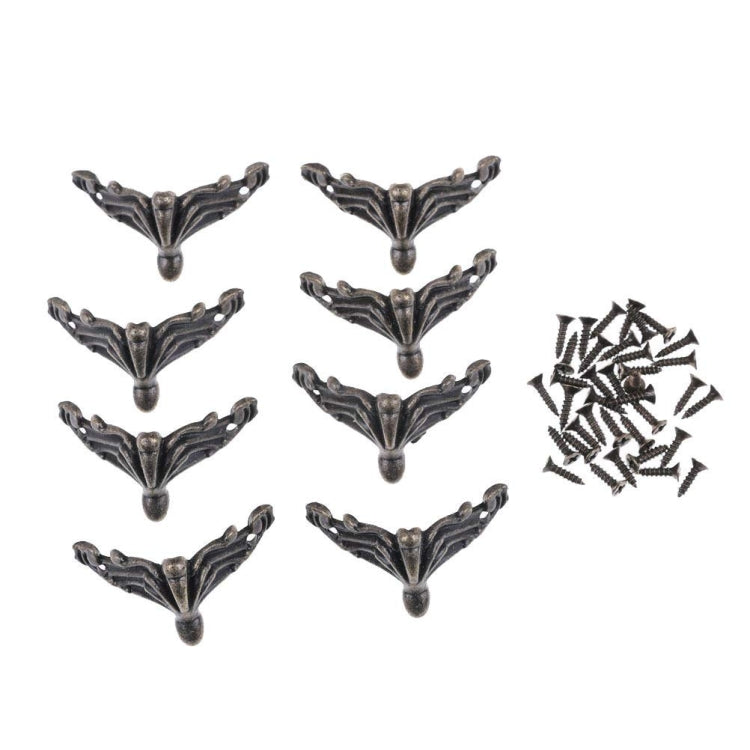 10 PCS Antique Bronze Jewelry Gift Box Wood Case Decorative Feet Leg Corner Protector - Crash Pads by PMC TechLife | Online Shopping South Africa | PMC TechLife | Buy Now Pay Later Mobicred