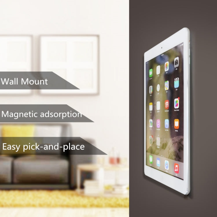 Wall-mounted iPad Magnetic Adsorption Universal Sticker Mobile Phone Wall Bracket(White A) - Hand-Sticking Bracket by PMC Jewellery | Online Shopping South Africa | PMC Jewellery