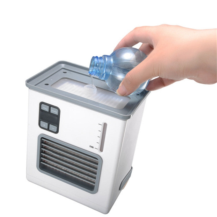 Desktop Air Cooler Battery Plug-in Dual-use Air Conditioning Intelligent Digital Display Mini Air Cooler - Electric Fans by PMC TechLife | Online Shopping South Africa | PMC TechLife