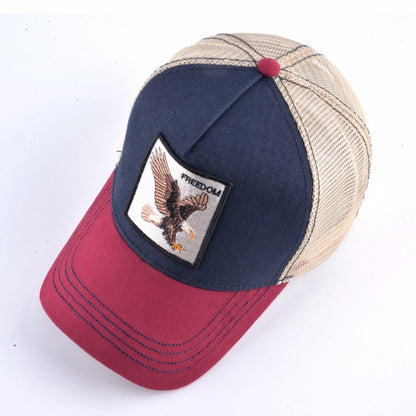 Cotton Embroidered Animal Baseball Cap(Red1 Cock) - Peaked Cap by PMC Jewellery | Online Shopping South Africa | PMC Jewellery